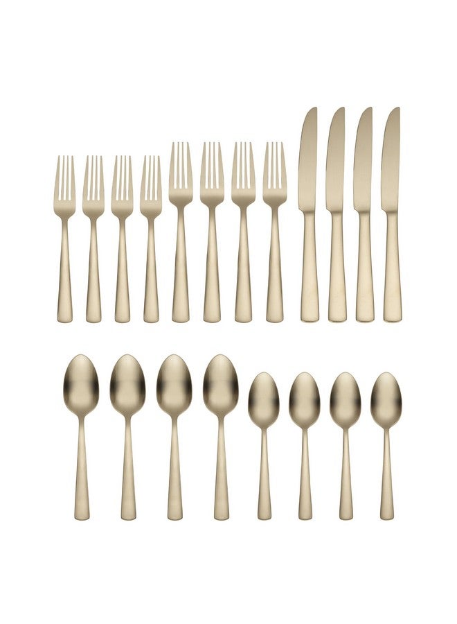 أونيدا مجموعة أدوات مائدة أونيدا B1025020AL21 أبتيتيود بلون الشمبانيا الساتان، 20 قطعة - Image 1