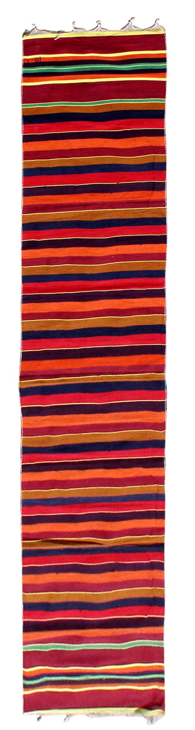 Mandhania Pure Cotton Multicolour Strips Dining Carpet (1.5 x 9.5 ft) - Image 3
