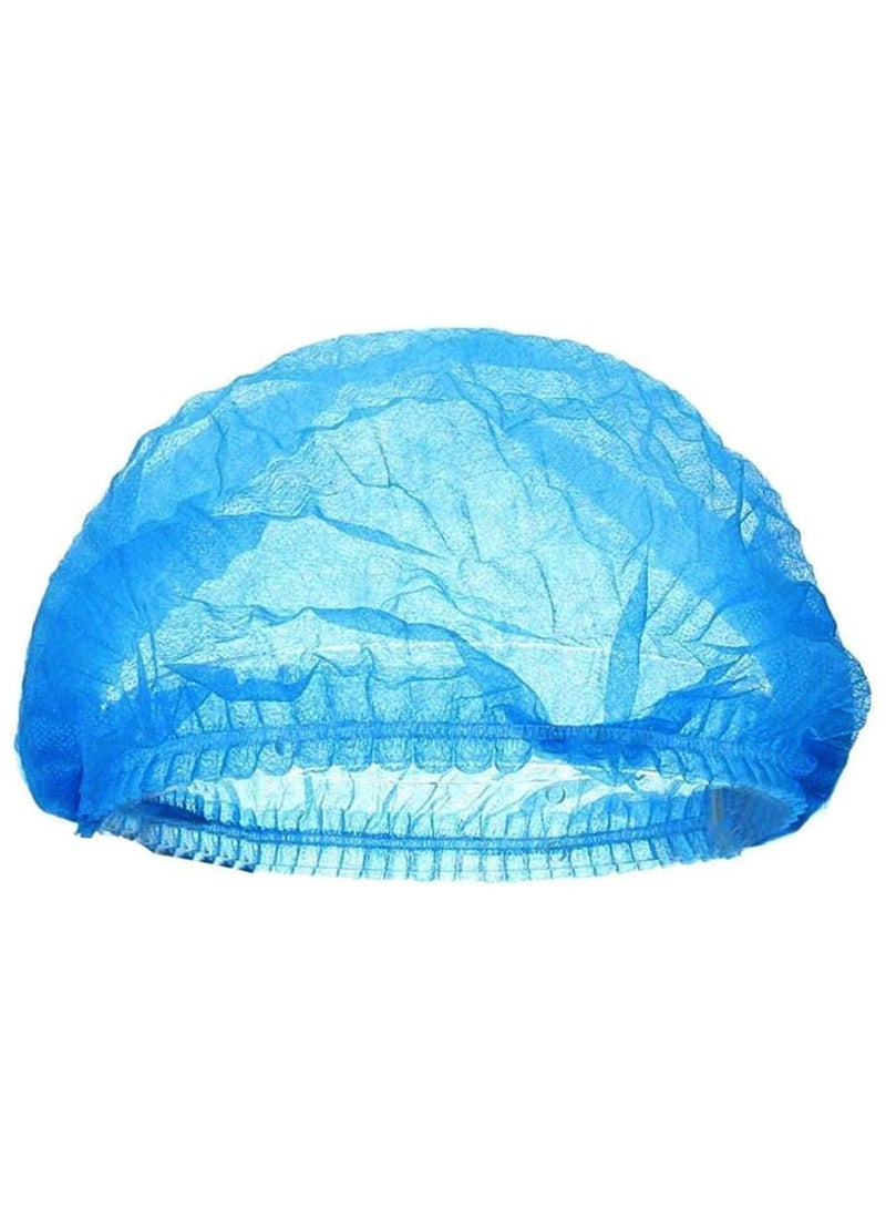 Generic Disposable Cover Hair Mesh Hats 100 Pieces Free Size Flexible For Cosmetics Beauty Kitchen Cooking Household Industries Hospital Blue  - Image 1