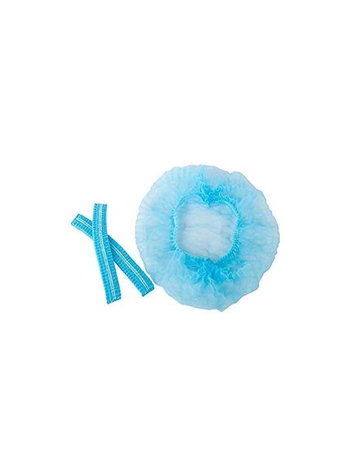 Generic Disposable Cover Hair Mesh Hats 100 Pieces Free Size Flexible For Cosmetics Beauty Kitchen Cooking Household Industries Hospital Blue  - Image 2