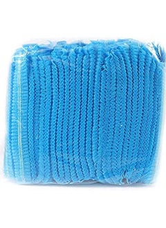 Generic Disposable Cover Hair Mesh Hats 100 Pieces Free Size Flexible For Cosmetics Beauty Kitchen Cooking Household Industries Hospital Blue  - Image 3