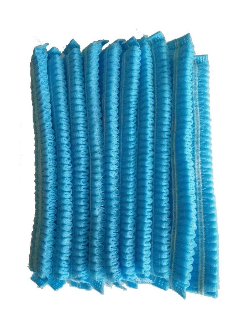 Generic Disposable Cover Hair Mesh Hats 100 Pieces Free Size Flexible For Cosmetics Beauty Kitchen Cooking Household Industries Hospital Blue  - Image 5