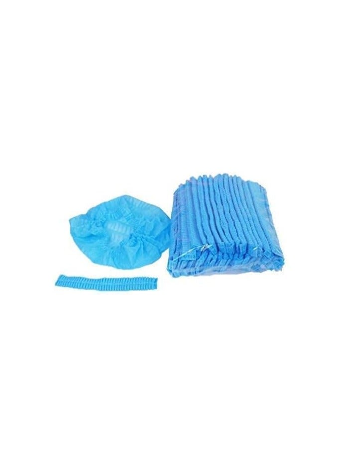 Generic Disposable Cover Hair Mesh Hats 100 Pieces Free Size Flexible For Cosmetics Beauty Kitchen Cooking Household Industries Hospital Blue  - Image 4