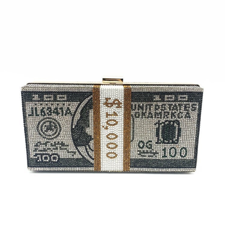 Canli Full Diamond Small Square Bag Dollar Bag Dress Evening Bag Diamond Dollar Bag Clutc Hbag - Image 5