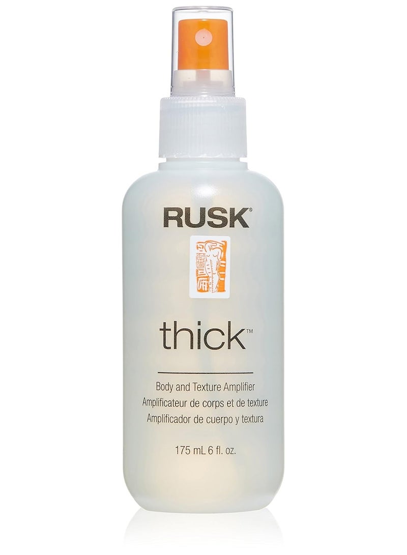 رذاذ تكثيف الجسم والملمس من مجموعة RUSK المصممة، 6 أونصات، للشعر الناعم، الرقيق، المسطح أو الكسول - يحتوي على بروتين القمح، يضيف القوة، الملمس، الحجم والرطوبة