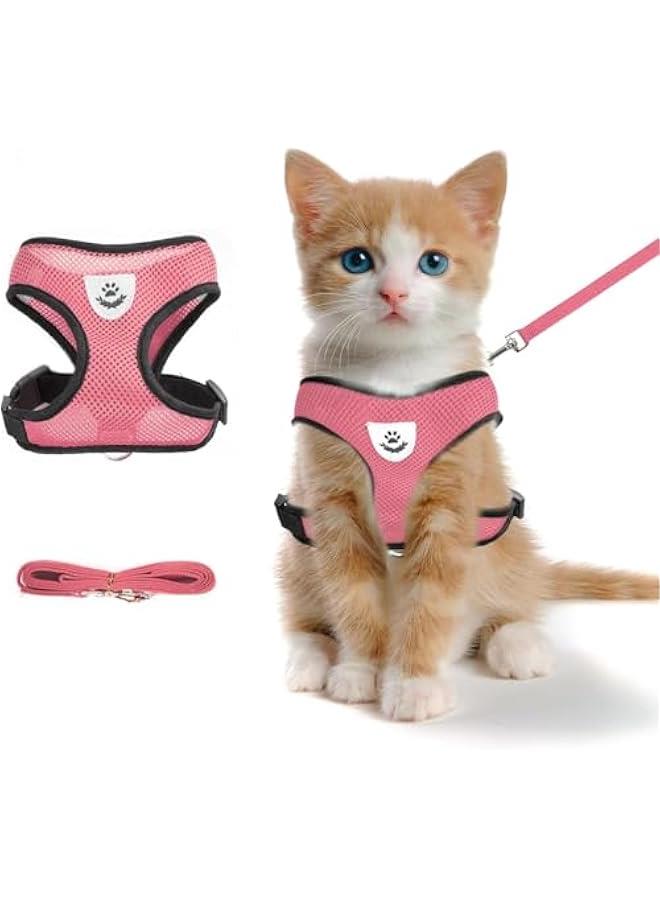 FYLX Cat Harness Kitten Harness And Leash Set Kitten Harness Mesh Design Ventilation Soft Adjustable Reflection Pet Supplies Suitable For Home Use And Pet Stores - Image 1