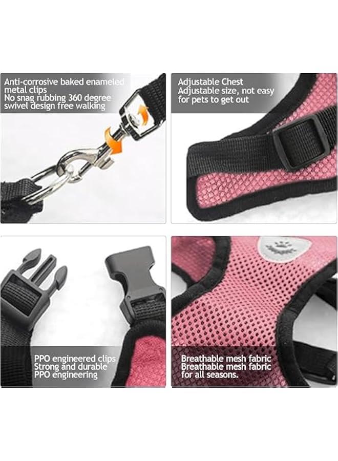 FYLX Cat Harness Kitten Harness And Leash Set Kitten Harness Mesh Design Ventilation Soft Adjustable Reflection Pet Supplies Suitable For Home Use And Pet Stores - Image 3