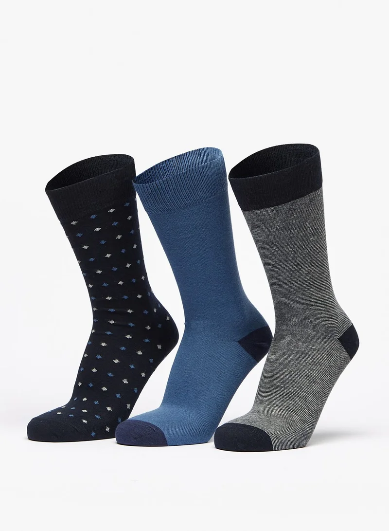 DUCHINI 3 Pack Assorted Socks