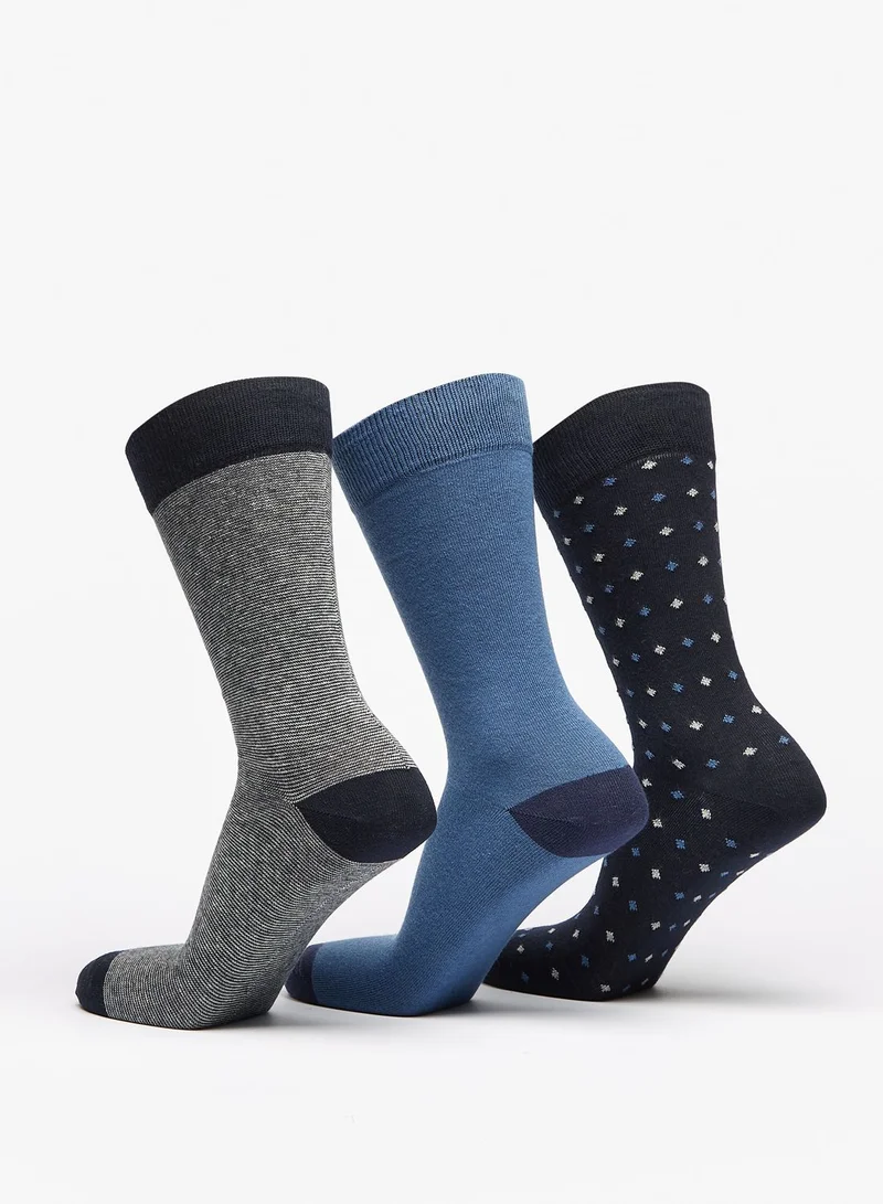 DUCHINI 3 Pack Assorted Socks