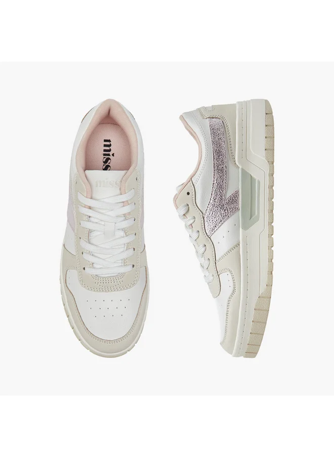 MISSY Women's Panelled Lace-Up Sneakers