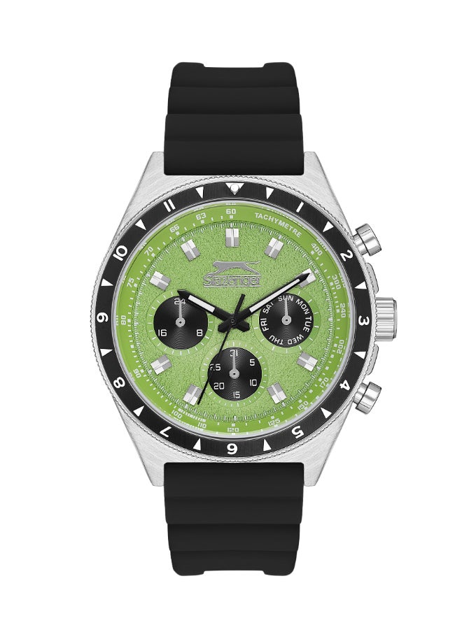Slazenger Men's Multi Function Display Watch With Black Silicone Strap - SL.9.2247.2.03  - Image 1