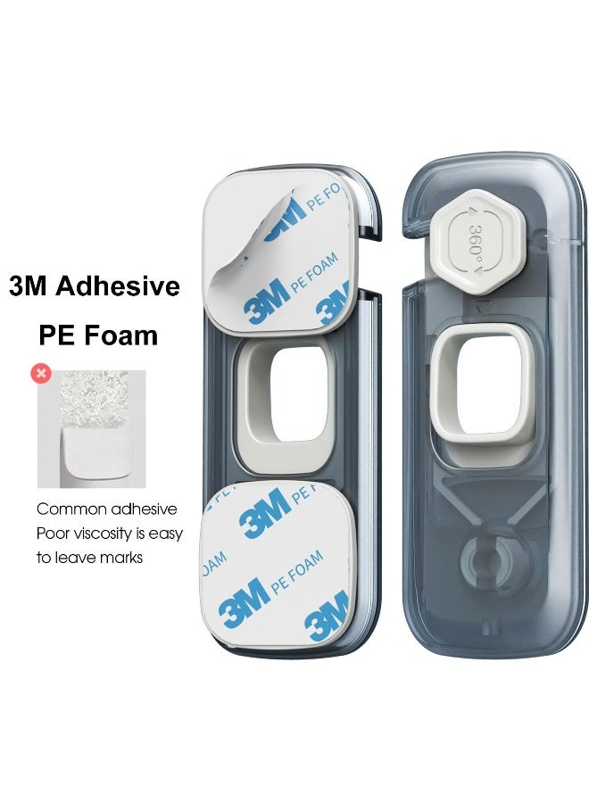 5 Pcs Fridge Locks for Toddlers, Child Proof Refrigerator Lock Baby Safety Cabinet Locks for Fridge, Cabinets, Freezer Apply to Max 1"(25mm) Sealing Strip (Clear)