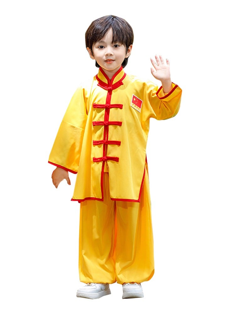 LiangSanZhi Kids Chinese Kung Fu Uniform -Costume for Boys, 2-Piece Long Sleeve Training Set (Top + Pants) for Kindergarten Activities & Cultural Shows - Image 1