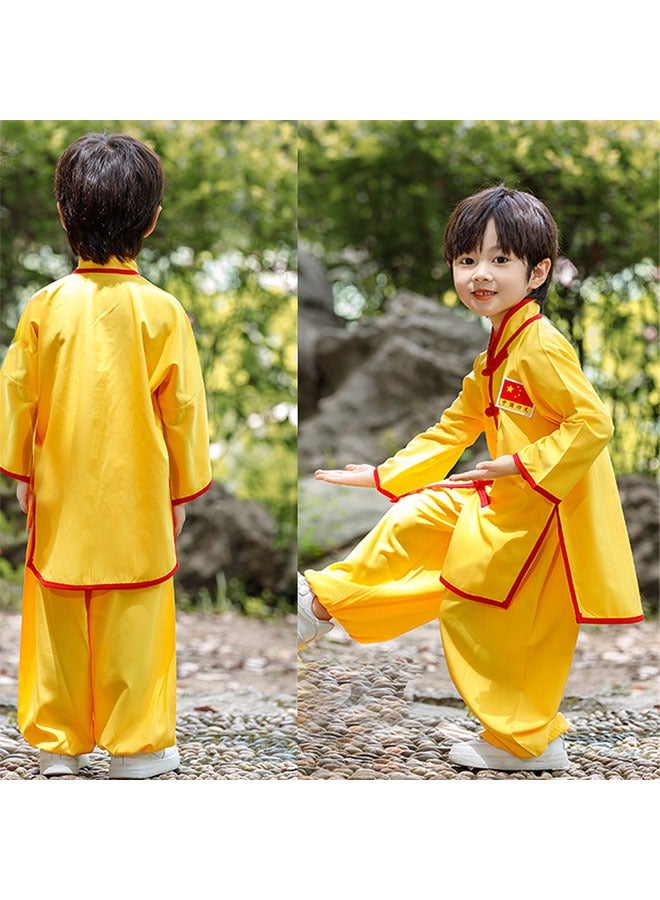LiangSanZhi Kids Chinese Kung Fu Uniform -Costume for Boys, 2-Piece Long Sleeve Training Set (Top + Pants) for Kindergarten Activities & Cultural Shows - Image 3