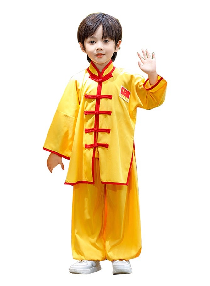 LiangSanZhi Kids Chinese Kung Fu Uniform -Costume for Boys, 2-Piece Long Sleeve Training Set (Top + Pants) for Kindergarten Activities & Cultural Shows - Image 1