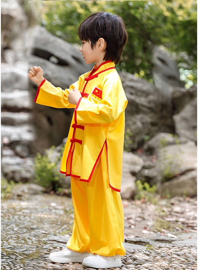 LiangSanZhi Kids Chinese Kung Fu Uniform -Costume for Boys, 2-Piece Long Sleeve Training Set (Top + Pants) for Kindergarten Activities & Cultural Shows - Image 5