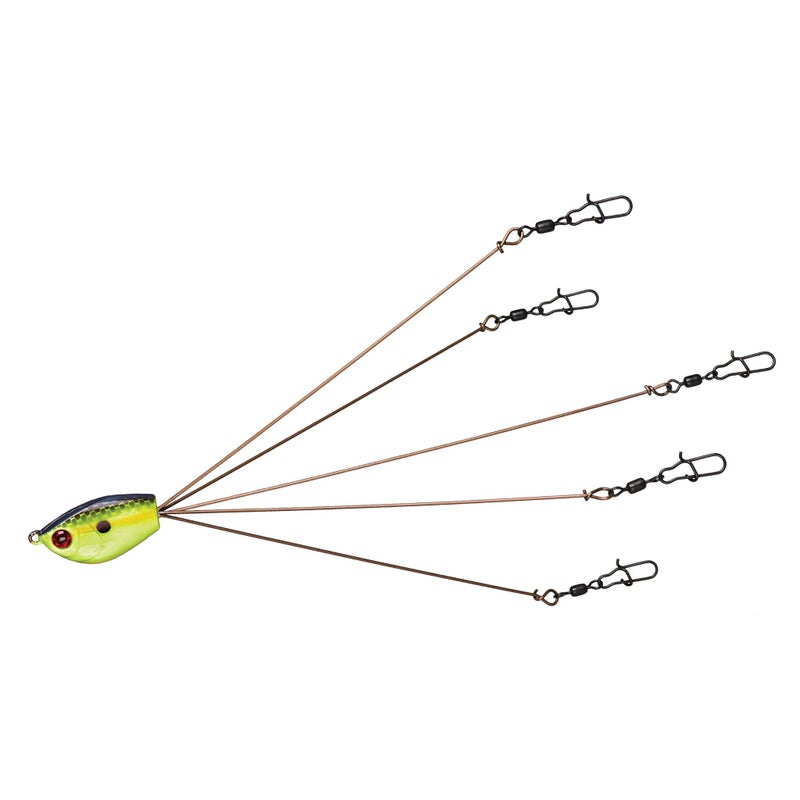 Yum Lures Yumbrella 7-Inch Foxy Lady Multi-Lure 5 Wire Rig - Image 2
