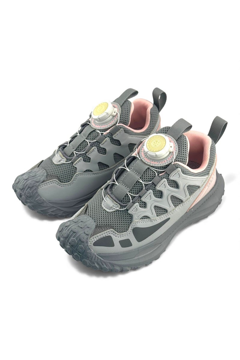 Feet First Bolt Flow Kids Lightweight Sports Sneakers 86-890-23 Light Grey/Dark Grey - Image 4