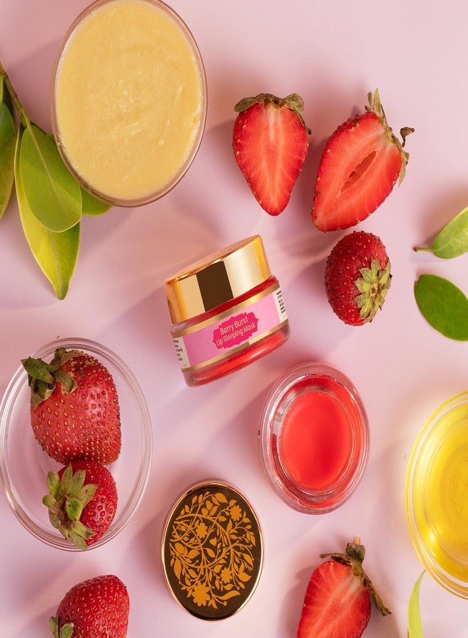 RYLLZ ESSENTIALS Berry Burst Lip Sleeping Mask | with Candillila Wax, Shea Butter, Cocoa Butter, Carnauba Wax, Kojic Acid, Ceramide & Hyaluronic Acid| for Pigmented, Chapped, Dark & Dry Lips | 10 ml - Image 2