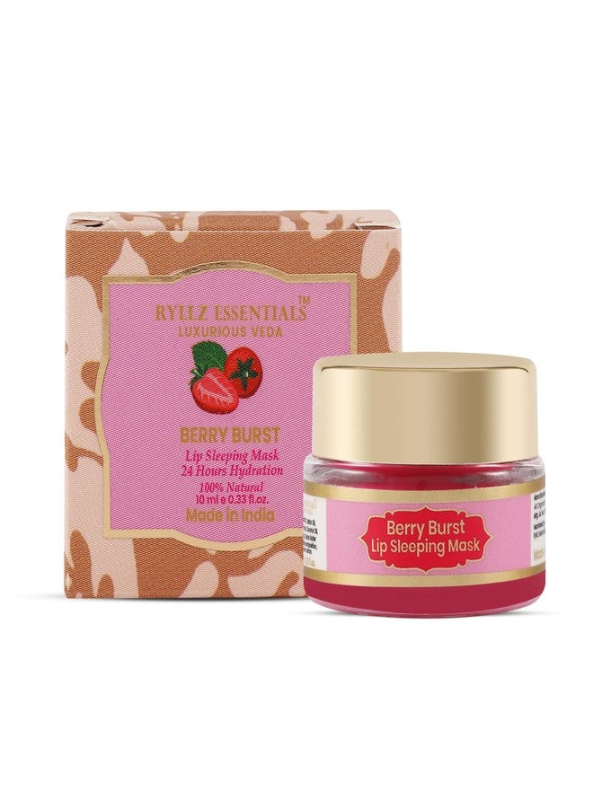 RYLLZ ESSENTIALS Berry Burst Lip Sleeping Mask | with Candillila Wax, Shea Butter, Cocoa Butter, Carnauba Wax, Kojic Acid, Ceramide & Hyaluronic Acid| for Pigmented, Chapped, Dark & Dry Lips | 10 ml - Image 1