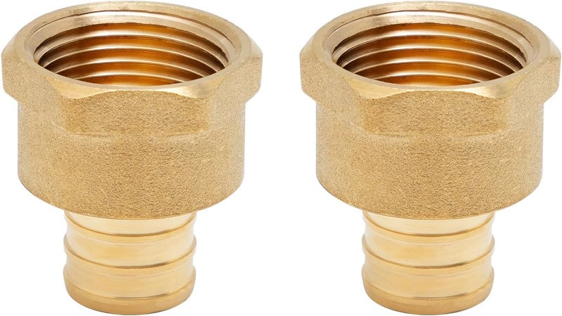 SUNGATOR 2-Pack 3/4" PEX to 3/4" Female NPT Brass Fittings, UPC Certified - Image 1