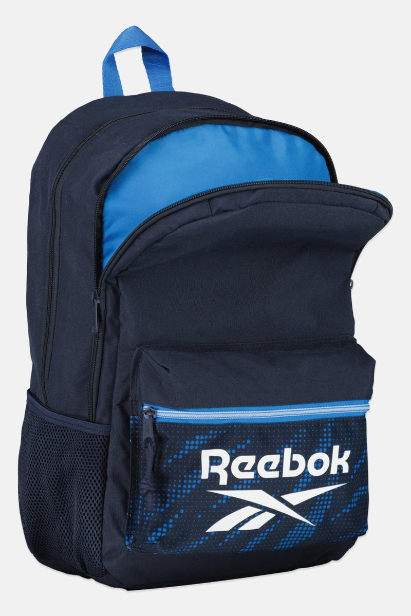 Reebok Men Brand Logo Backpack, Navy Blue - Image 3