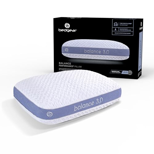 Bedgear Balance Performance Pillow – 3.0 - Moisture Wicking Bed Pillow for All Sleep Positions - Medium Firmness Bed Pillow - Washable Removable Cover – 20" W x 26" L x 6.5" H - Image 1