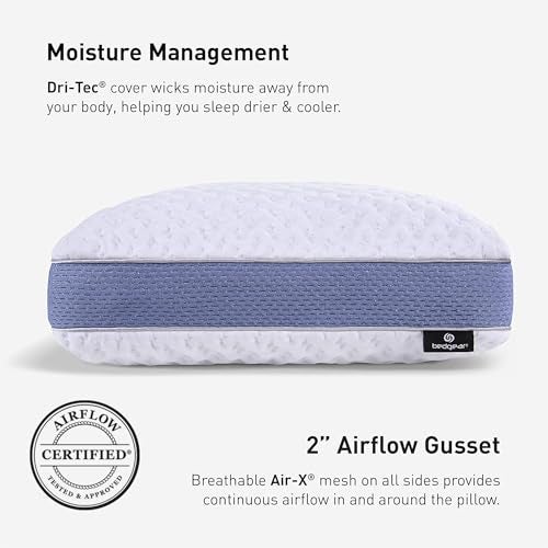 Bedgear Balance Performance Pillow – 3.0 - Moisture Wicking Bed Pillow for All Sleep Positions - Medium Firmness Bed Pillow - Washable Removable Cover – 20" W x 26" L x 6.5" H - Image 3