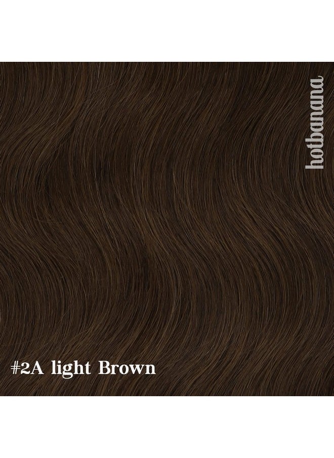hotbanana - Human Hair Clip In Hair Extensions Light Dark Brown 120G Clip In Hair Extensions Real Human Hair Straight Remy Hair Clip In Hair Extensions 18 Inch 7Pcs - Image 1