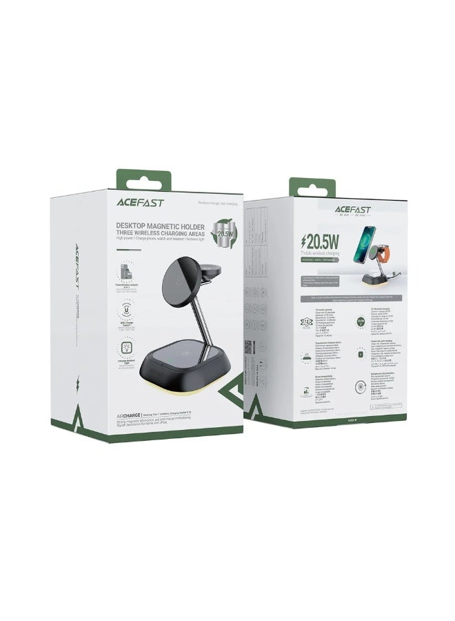 ACEFAST E16 20.5W Desktop 3-in-1 Wireless Charging Holder (Black) - Image 3