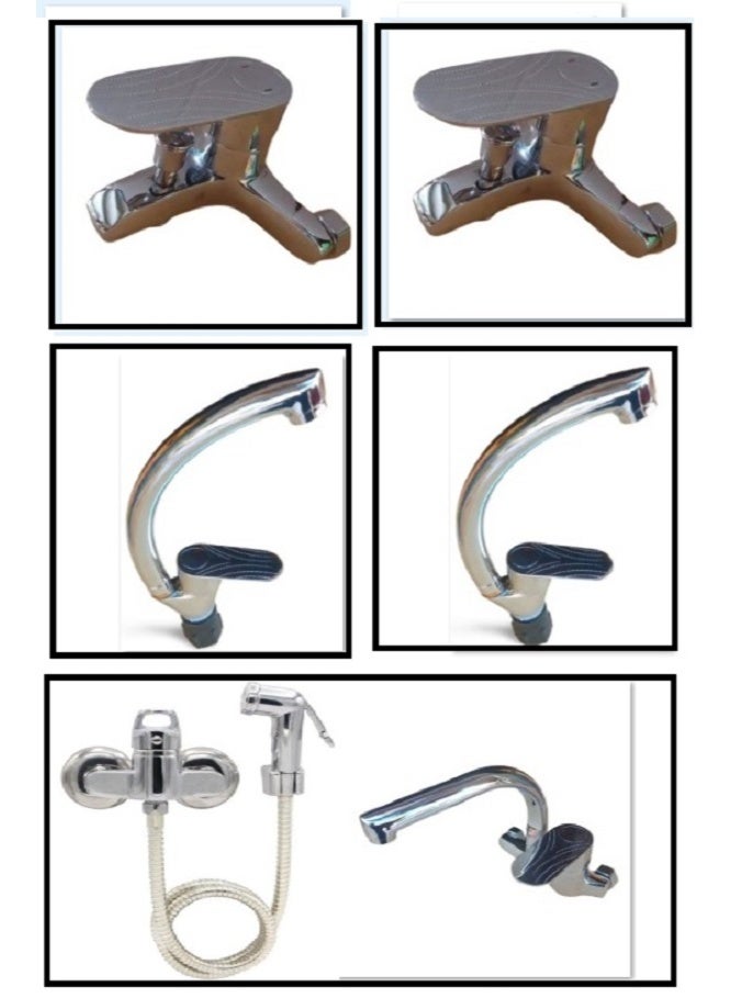 Large 6-piece copper mixer set