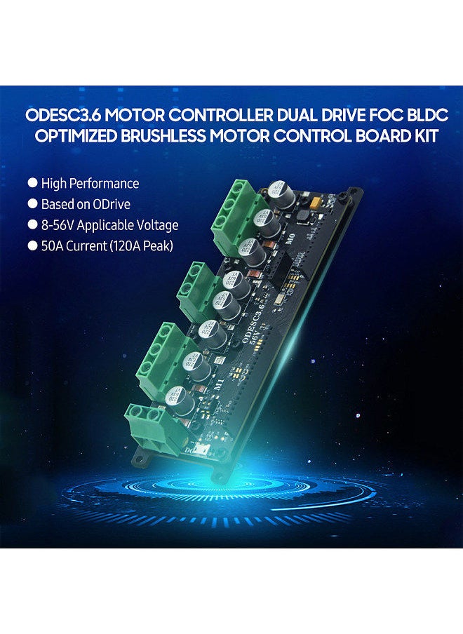 Generic - ODESC3.6 Motor Controller Dual Drive FOC BLDC High Power Optimized Brushless Motor Control Board 8-56V 50A Module Kit Based on ODrive - Image 1