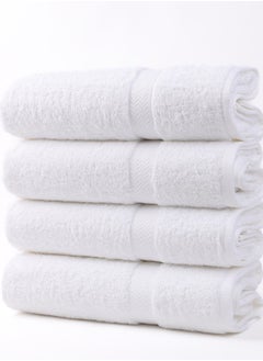 White Rose Towel White Rose 4-Piece  Set, 100% Premium Cotton 530 GSM Superior Quality, Quick Dry Highly Absorbent Thick Bathroom Soft Hotel s for Bath And Spa,  Set Includes 4 Bath s (70x140 cm) White  - Image 3