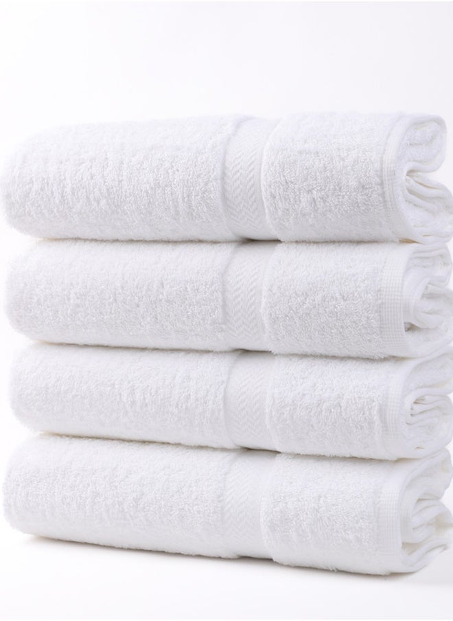 White Rose Towel White Rose 4-Piece  Set, 100% Premium Cotton 530 GSM Superior Quality, Quick Dry Highly Absorbent Thick Bathroom Soft Hotel s for Bath And Spa,  Set Includes 4 Bath s (70x140 cm) White  - Image 3