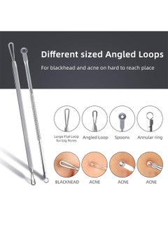DUcare Blackhead Remover Tools 9 Pcs Pimple Popper Tool Kit with Metal Case for Blackheads Forehead  - Image 5