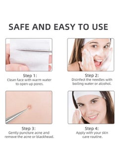DUcare Blackhead Remover Tools 9 Pcs Pimple Popper Tool Kit with Metal Case for Blackheads Forehead  - Image 4