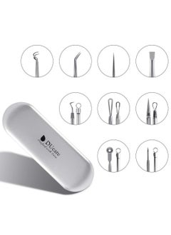 DUcare Blackhead Remover Tools 9 Pcs Pimple Popper Tool Kit with Metal Case for Blackheads Forehead  - Image 2