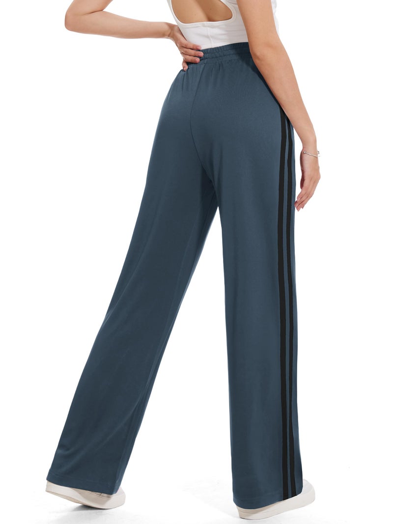 Tapata Women's 28" Inseam Petite Track Pants Loose Straight Leg Jogging Sweatpants Warm-Up Sports Athletic Running, Dark Grey, S - Image 2