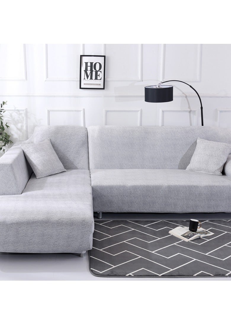 DUNISO Sofa cover, elastic sofa protective cover, anti slip furniture cover, anti fouling and wear resistant, suitable for all seasons, suitable for two seater sofas, 145 to 185cm，grey - Image 1