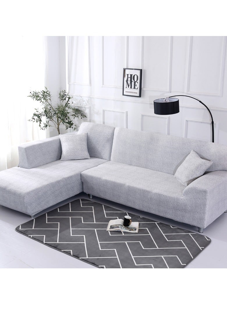 DUNISO Sofa cover, elastic sofa protective cover, anti slip furniture cover, anti fouling and wear resistant, suitable for all seasons, suitable for two seater sofas, 145 to 185cm，grey - Image 2