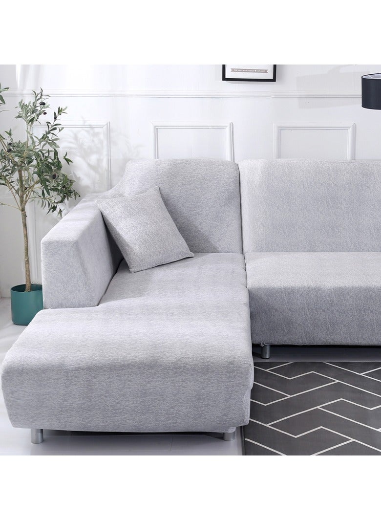 DUNISO Sofa cover, elastic sofa protective cover, anti slip furniture cover, anti fouling and wear resistant, suitable for all seasons, suitable for two seater sofas, 145 to 185cm，grey - Image 3