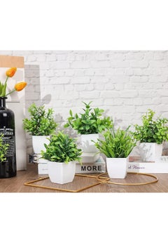 Generic Artificial Plants With Vases For Bedroom And Living Room Decoration, 6 Pieces - (Total Height 12Cm)  - Image 2