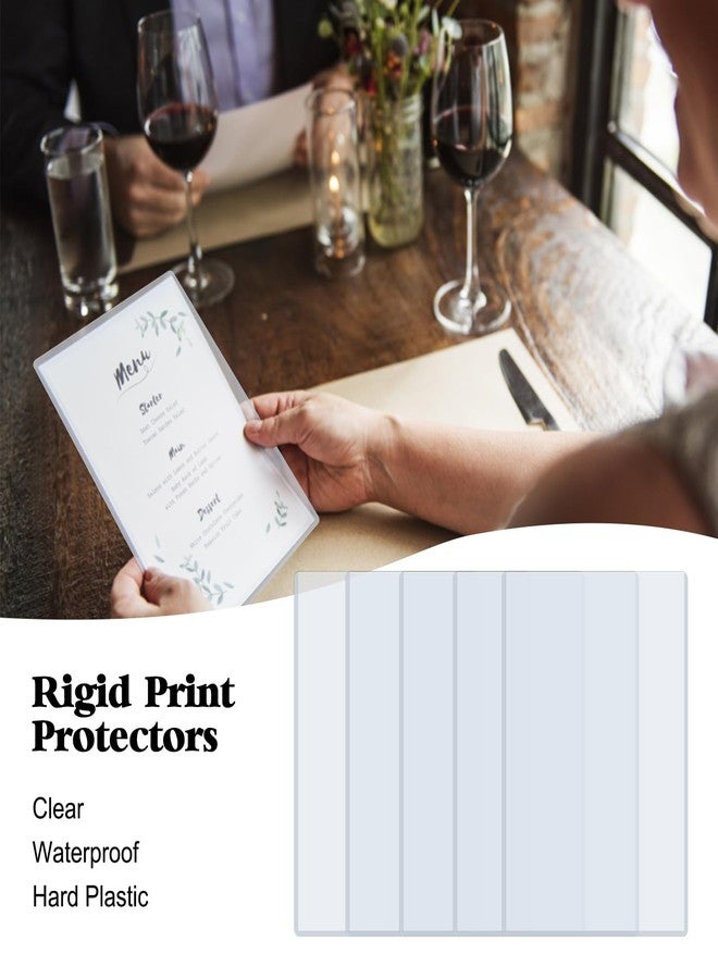 Rainmae 6 Pack 8.5" x 11" Rigid Print Protectors, Clear Waterproof Hard Plastic Page Sheet Protectors, Paper Sleeves Photo Plastic Sleeves Document Holder Birth Certificate Protector - Image 4