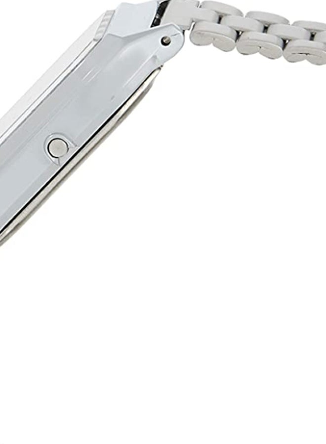 كاسيو ساعة يد رقمية وبعقارب بسوار من الإستانلس ستيل طراز AQ-230A-1DMQYEF - 28 مم - فضي رجال - Image 3