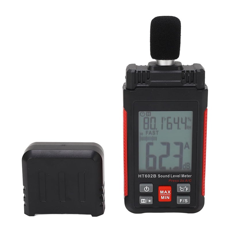 مقياس مستوى الصوت الرقمي Aqxreight بشاشة LCD كبيرة ذات إضاءة خلفية وقارئ الديسيبل - Image 5