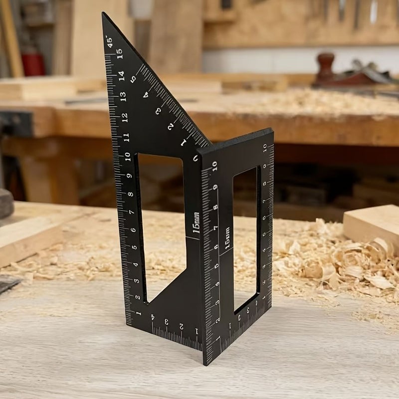 45 Degree Bevel And 90 Degree Right Angle Red Marking Ruler Multi Functional Combination T Shaped Woodworking Ruler - Image 4