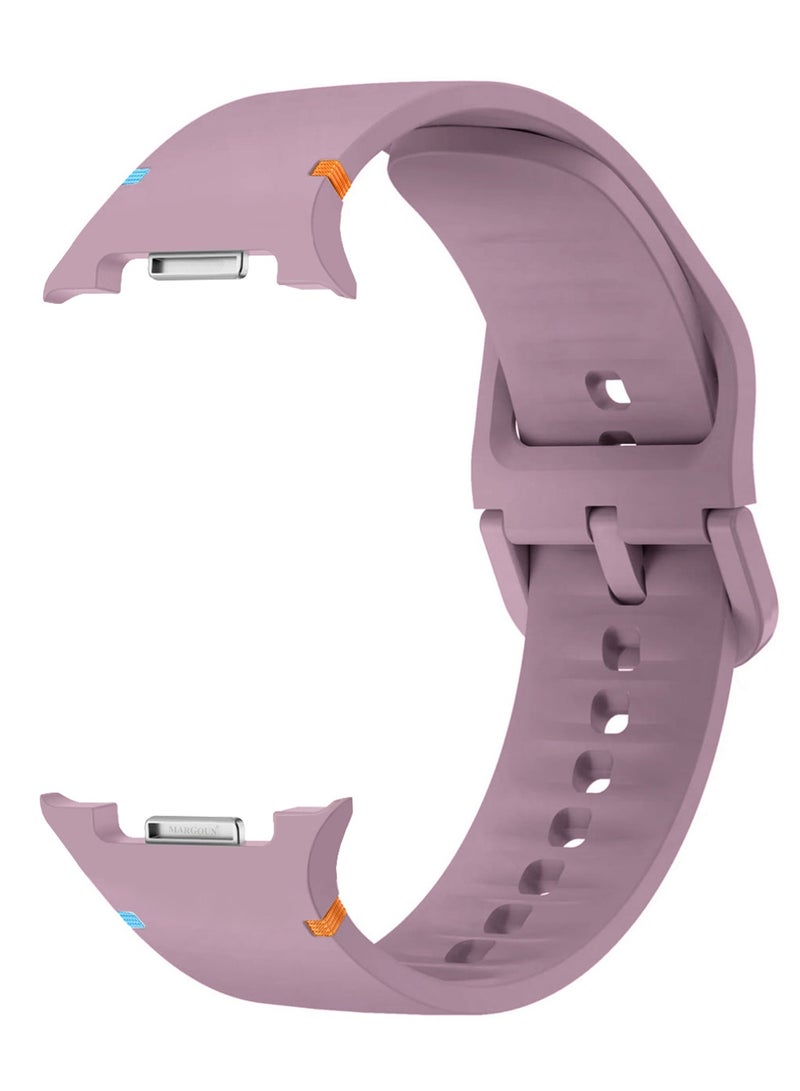 Sport Band for Galaxy Watch 8 40mm 44mm and Watch 8 Classic 46mm, Silicone Replacement Strap, M/L Size - Light Purple - Image 1