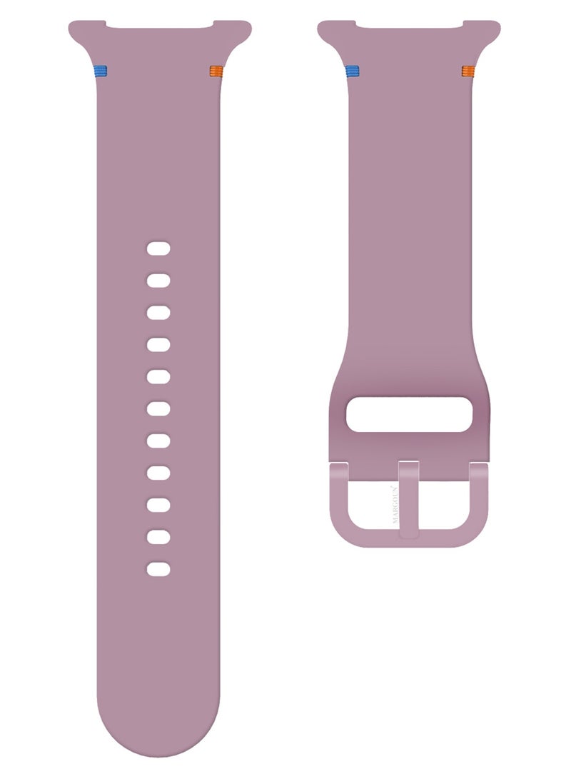 Sport Band for Galaxy Watch 8 40mm 44mm and Watch 8 Classic 46mm, Silicone Replacement Strap, M/L Size - Light Purple - Image 4