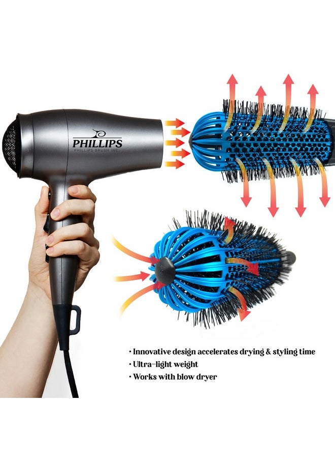 Phillips Brush Hot Curler 850 Thermal Round Brush - 2.75 Inch Diameter Vented Barrel Brush For Creating Lasting Curls  - Image 3