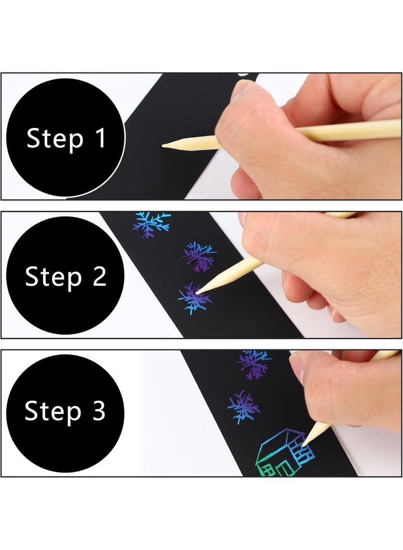 SNAPTRON DIY Rainbow Animal Bookmarks Party Favors, 48-Piece Set with Stylus and Ropes - Image 1